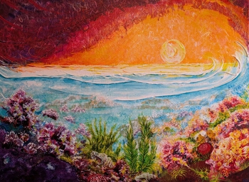 'Sunset & Seabed' Original